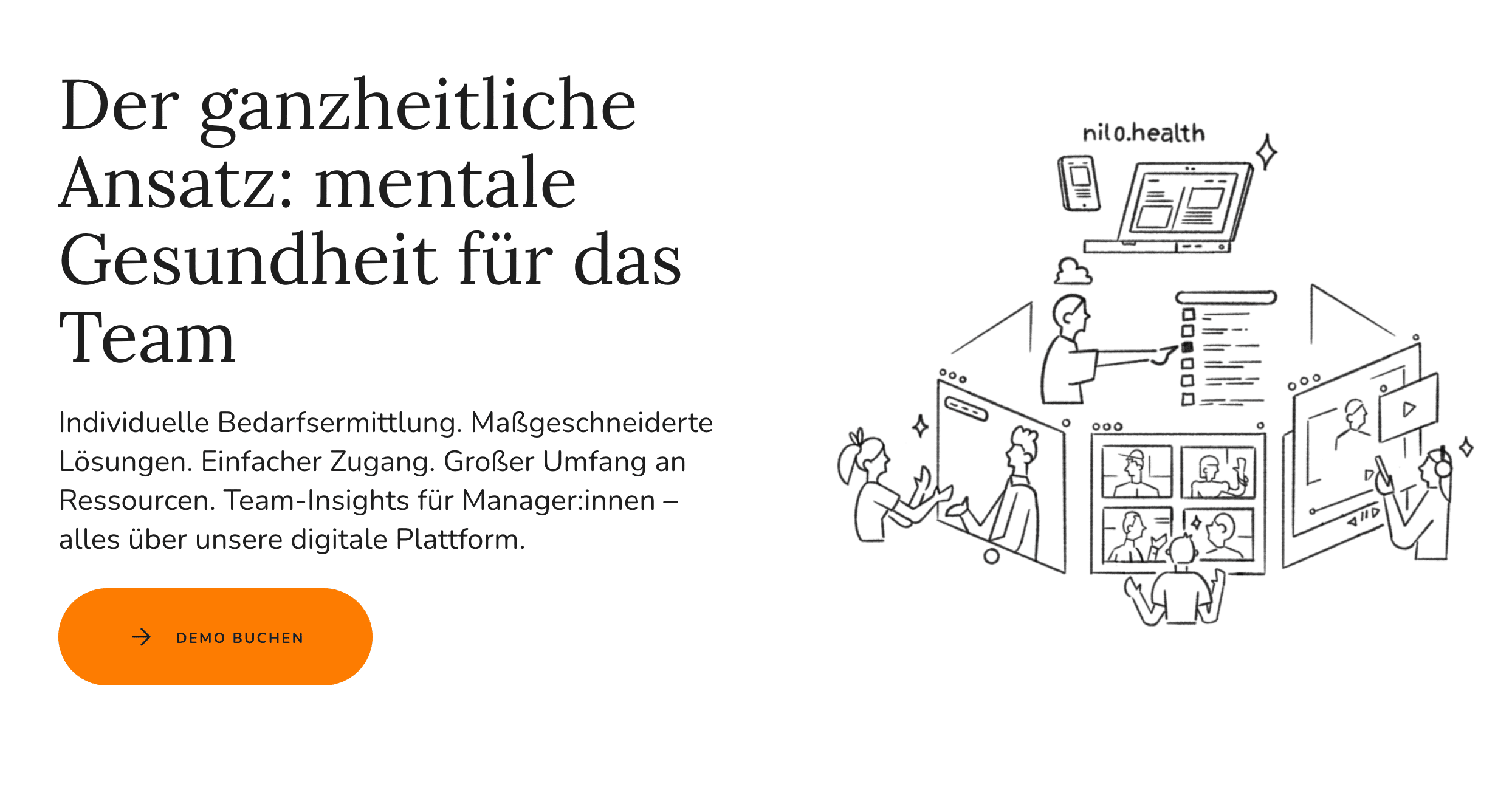 Mentale Gesundheit für das Team Wie es funktioniert nilo health