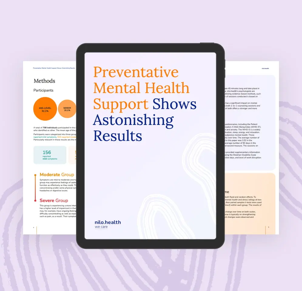 Whitepaper: Preventative mental health support